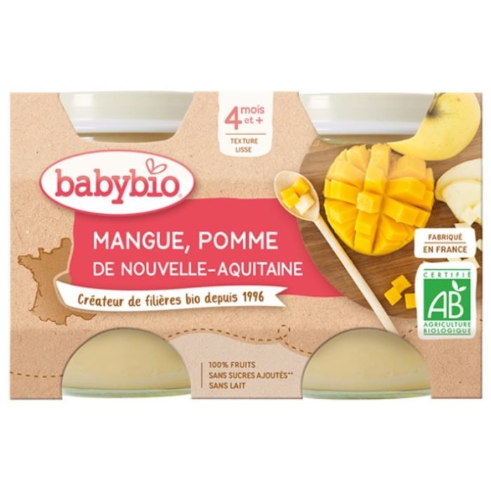 babybio-babybio-petit-pot-de-pomme-et-mangue-2x130-g-bio-repas-bebe.jpg BABYBIO PETIT POT DE POMME ET MANGUE 2x130 G BIO – Image 1