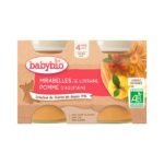 BABYBIO PETIT POT MIRABELLE ET POMME 2x130G BIO