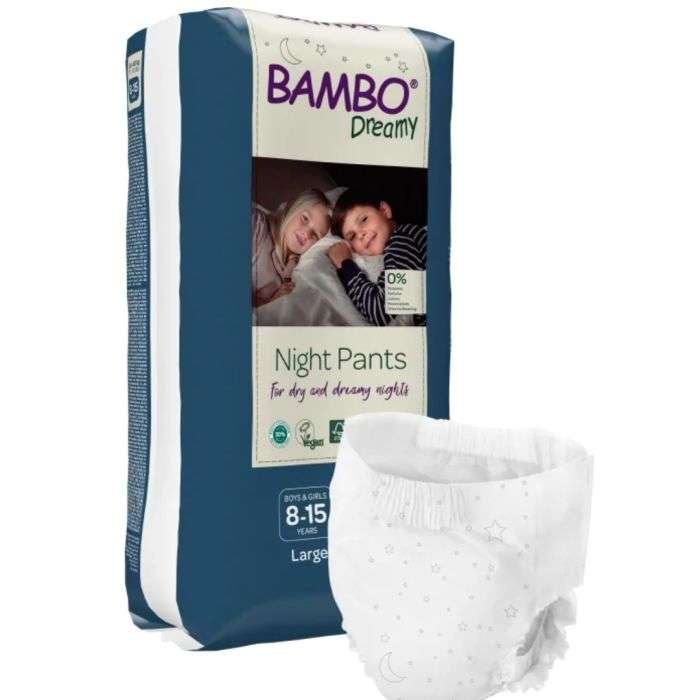 bambo-dreamy-night-pants-filles-et-garcons-large-8-15-ans-35-50-kg-10-unites.jpg BAMBO DREAMY NIGHT PANTS FILLES ET GARCONS LARGE 8-15 ANS 35-50 KG 10 unites – Image 1