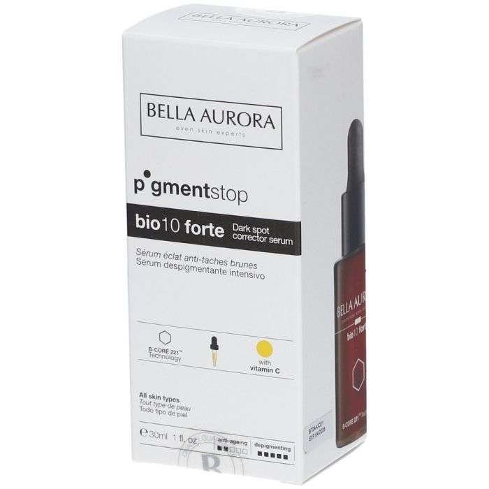 bella-aurora-bella-aurora-pigment-stop-bio-10-forte-serum-eclat-tout-type-de-peau-30-ml-cremes-depigmentantes.jpg BELLA AURORA PIGMENT STOP BIO 10 FORTE SERUM ECLAT TOUT TYPE DE PEAU 30 ML – Image 1