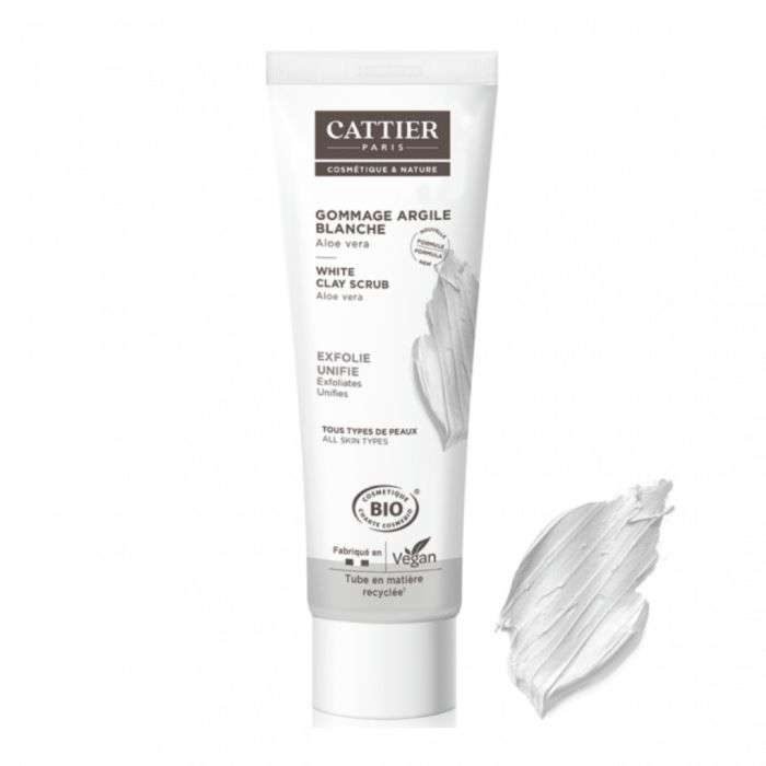 cattier-cattier-gommage-argile-blanche-aloe-vera-100-ml-masques-et-gommages.jpg CATTIER GOMMAGE ARGILE BLANCHE ALOE VERA 100 ML – Image 1