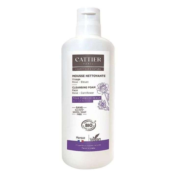 cattier-cattier-mousse-nettoyante-visage-rose-bleuet-150ml-home.jpg CATTIER MOUSSE NETTOYANTE VISAGE ROSE BLEUET 150ML – Image 1