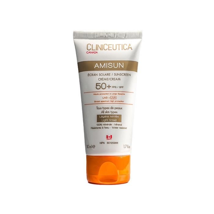 cliniceutica-cliniceutica-amisun-ecran-solaire-spf-50-creme-legere-tintee-50-ml-cremes-solaires.jpg CLINICEUTICA AMISUN ECRAN SOLAIRE SPF 50 + CREME LEGERE TINTEE 50 ML – Image 1