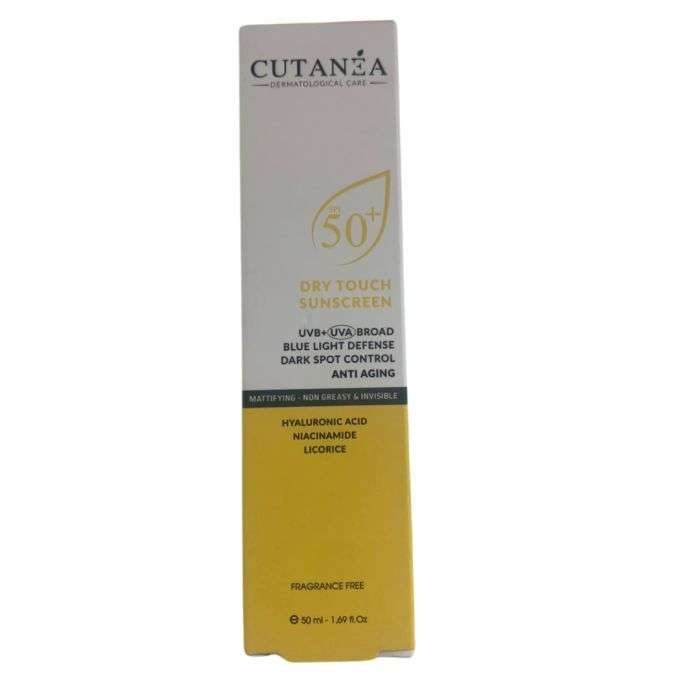 cutanea-ecran-solaire-spf-50-anti-age-dry-touch-50-ml.jpg CUTANEA ECRAN SOLAIRE SPF 50+ ANTI AGE DRY TOUCH 50 ML – Image 1