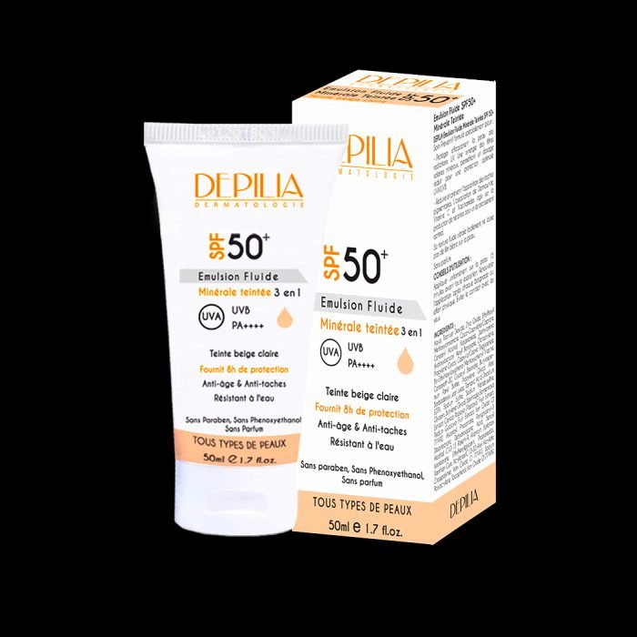 depilia-depilia-emulsion-solaire-spf-50-teintee-50-ml-cremes.jpg DEPILIA EMULSION SOLAIRE SPF 50+ TEINTEE 50 ML – Image 1