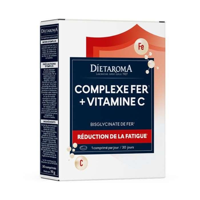 dietaroma-dietaroma-complexe-fer-vitamine-c-30-gelules-complements-alimentaires.jpg DIETAROMA COMPLEXE FER + VITAMINE C 30 GELULES – Image 1