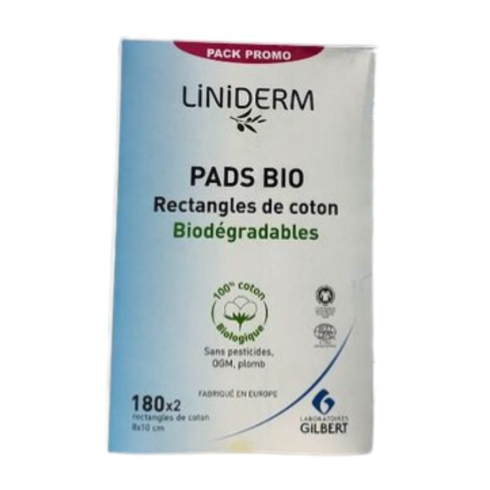 gilbert-gilbert-liniderm-pads-bio-rectangles-de-coton-biodegradables-1802-accessoires-de-soins-visage.jpg GILBERT LINIDERM PADS BIO RECTANGLES DE COTON BIODEGRADABLES 180*2 – Image 1