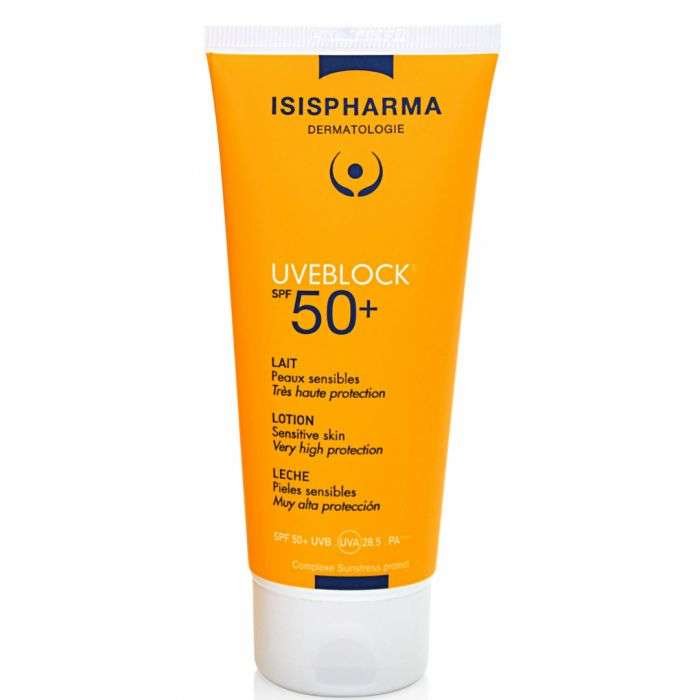 isispharma-isispharma-uveblock-spf-50-lait-peaux-sensibles-100ml-cremes.jpg ISISPHARMA UVEBLOCK SPF 50+ LAIT PEAUX SENSIBLES 100ml – Image 1