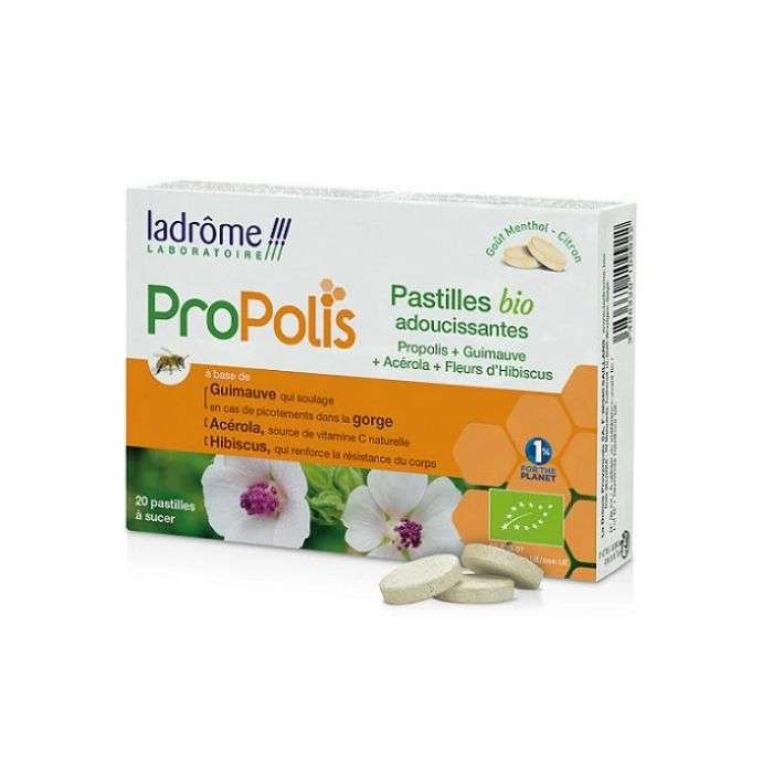 ladrome-ladrome-propolis-20-pastilles-a-sucer-vitamines-et-formes.jpg LADROME PROPOLIS 20 PASTILLES A SUCER – Image 1