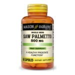 MASON NATURAL WHOLE HERB SAW PALMETTO 500 MG 60 CAPSULES