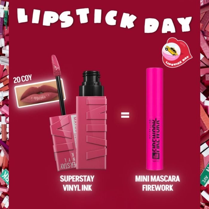 maybelline-offre-brillant-a-levres-superstay-vinyl-ink-mini-mascara-firework-offert.jpg MAYBELLINE OFFRE BRILLANT A LEVRES SUPERSTAY VINYL INK + MINI MASCARA FIREWORK OFFERT – Image 1