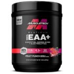 MUSCLETECH PLATINUM EAA+ ESSENTIAL AMINO ACIDS + ELECTROLYTES SAVEUR PUNCH AUX FRUITS 393 G