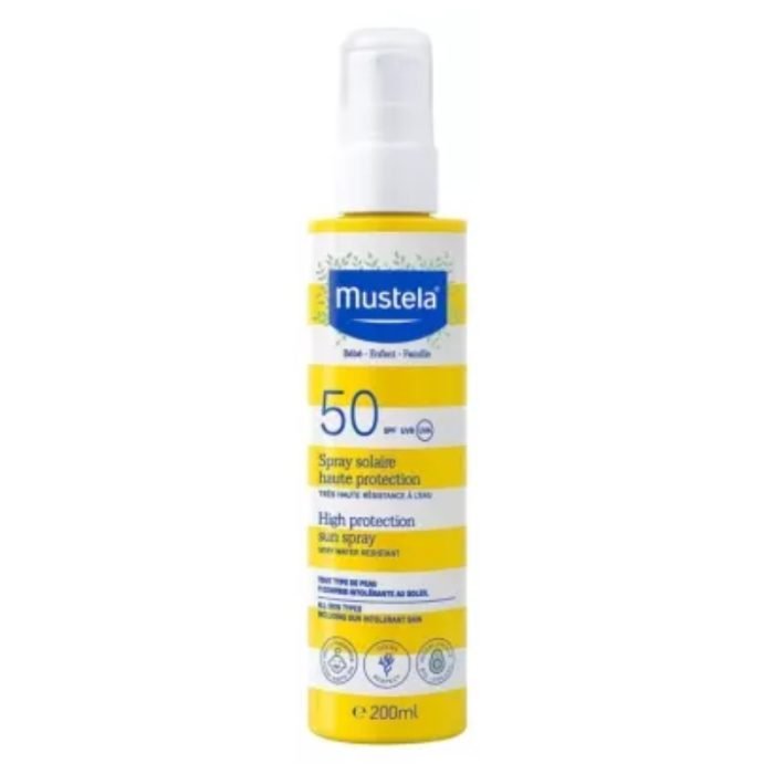 mustela-mustela-spray-solaire-tres-haute-protection-spf-50-200-ml-solaires-bebes-et-enfants.jpg MUSTELA SPRAY SOLAIRE TRES HAUTE PROTECTION SPF 50+ 200 ML – Image 1