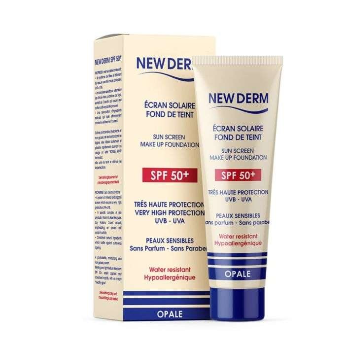 new-derm-new-derm-creme-solaire-spf-50-opale-50ml-fonds-de-teint.jpg NEW DERM CREME SOLAIRE SPF 50+ OPALE 50ML – Image 1