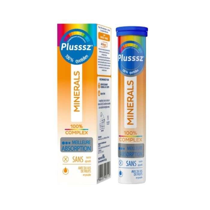 plusssz-100-minerals-complex-20-comprimes.jpg PLUSSSZ 100% MINERALS COMPLEX 20 COMPRIMES – Image 1