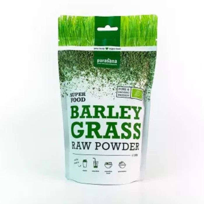 purasana-purasana-barley-grass-raw-powder-200g-produits-en-vrac-et-poudre-bio.jpg PURASANA BARLEY GRASS RAW POWDER 200G – Image 1