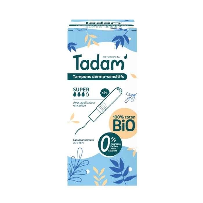 tadam-tadam-tampons-dermo-sensitifs-super-avec-applicateur-en-carton-14-protections-hygieniques-et-toilette-intime.jpg TADAM TAMPONS DERMO SENSITIFS SUPER AVEC APPLICATEUR EN CARTON *14 – Image 1