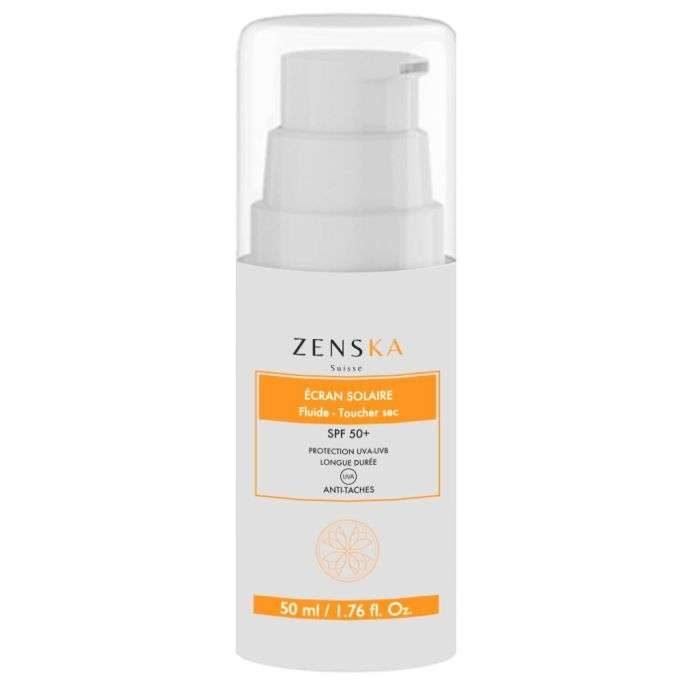 zenska-zenska-ecran-solaire-fluide-toucher-sec-spf-50-anti-taches-50-ml-cremes-solaires.jpg ZENSKA ECRAN SOLAIRE FLUIDE TOUCHER SEC SPF 50+ ANTI TACHES 50 ML – Image 1